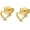 Yellow, variant on 14K Gold Heart Stud Earrings for Women Gold Hollow Heart Earrings, Dainty Valentines Love Studs with Screw Back 5mm