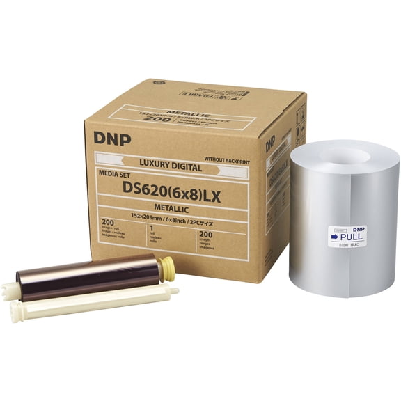 DNP DS620A Printer Luxury Media, 6x8" Metallic Roll, 200 Prints Per Roll, 1-Pack