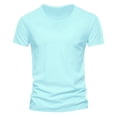 thumbnail image 1 of adviicd T-Shirt Homme Tie Dye Manches Courtes Col Rond Tee Top Bleu,TG, 1 of 2