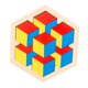 thumbnail image 2 of Rompecabezas Tangram de Montessori, juegos de entrenamiento cerebral, juguetes de educación temprana, tablero de rompecabezas para en Multicolor Hugo Rompecabezas de Tangram, 2 of 10