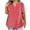 A-Watermelon Red1041, variant on XIAONU Women's Plus Size Blouse Loose Short Sleeve V Neck Pullover Top Soft Casual Daily Streetwear Shirt