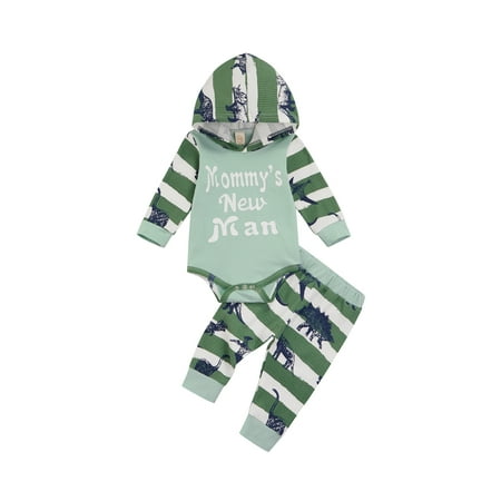 

Yuemengxuan Lovely Toddlers Romper Set Hooded Long Sleeve Romper Dinosaur Pants