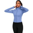 thumbnail image 6 of NELEUS Womens Hooded Athletic Jackets Zip Up Yoga Workout Jacket Slim Fit With 2 Inner Pockets,Blue,US Size L, 6 of 9