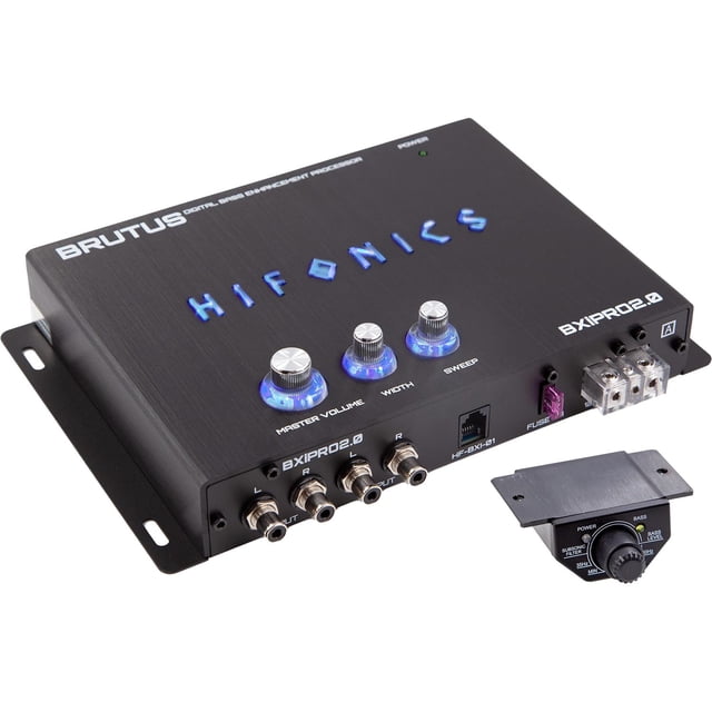 Processor Hifonics BXIPRO20 Negro con Control Remoto para Mejora de Graves Digitales