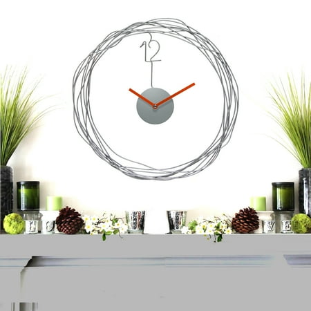 UPC 731742144270 product image for Infinity Instruments 14427SV Wire Transfer Wall Clock | upcitemdb.com