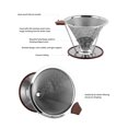thumbnail image 4 of Stainless Steel Coffee Filter, Adornlife Reusable Pour-In Coffee Filter Conical Coffee Dripper with Removable Cup Holder and Bonus Brush (Honeycomb Design), 4 of 6