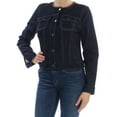 thumbnail image 2 of RALPH LAUREN $175 Womens New 1370 Blue Collarless Denim Casual Jacket M B+B, 2 of 3