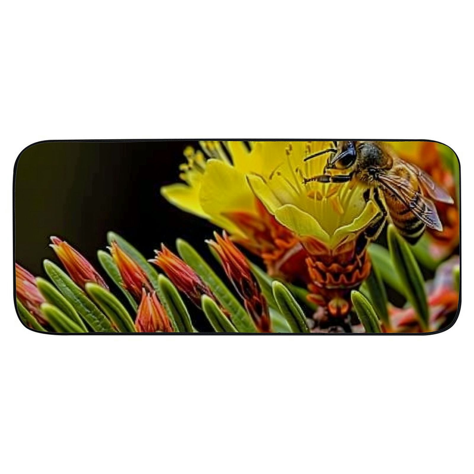 PHYHOO Decorative Door Mat, Door Mat with Non-Slip Rubber Backing, Easy Cleaning, Traps Dirt, Rug for Entry, Patio, Garage - Fir Fir Green Tree Blossom Garden Green Nature 19.68*47.24 in
