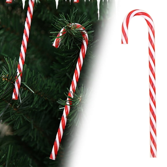 Clearance Plastic Candy Cane Ornament Set for Christmas Tree and Wreath