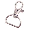 thumbnail image 2 of 25pcs D-ring Lobster Clasp Metal Keyring Spring Lock Buckle High Elastic Key Chain Snap Clasp Hook, 2 of 9