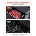 thumbnail image 4 of VEVOR Magnetic Socket Organizer Set, 3PCS Magnetic Socket Holder, 1/4'', 3/8'' & 1/2'' SAE Socket Trays with Clear Labels, Hold up to 68PCS Standard & Deep Sockets, Red (Sockets Not Included), 4 of 9