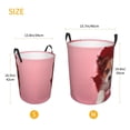 thumbnail image 3 of Sikiie Puppy Peeking Through Pink Print Round Dirty Clothes Basket, Waterproof Standing Foldable Storage Basket, for Laundry Room, Bedroom, Bathroom Storage-Medium, 3 of 6