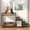 Brown, variant on Dog Window Perch with Steps, Dog Bunk Bed Cat Windows Perch with Couch and 2 Fabric Drawer, Pet Bed and Pet Srairs Sets, Indoor Pet Furniture, Gray