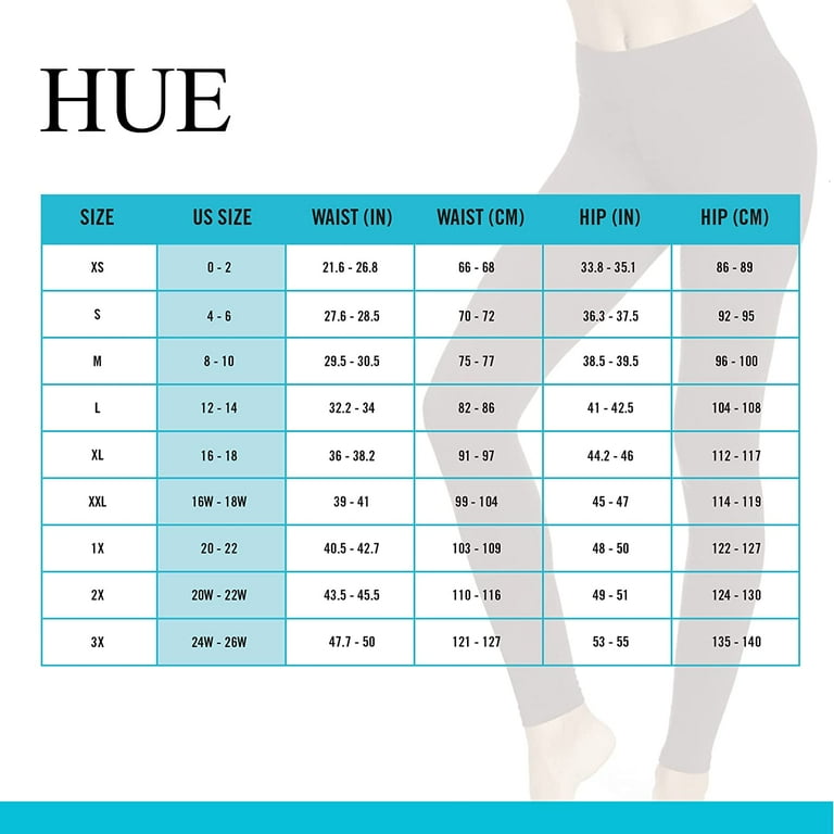HUE Women's Cotton Ultra Legging with Wide Waistband X-Large