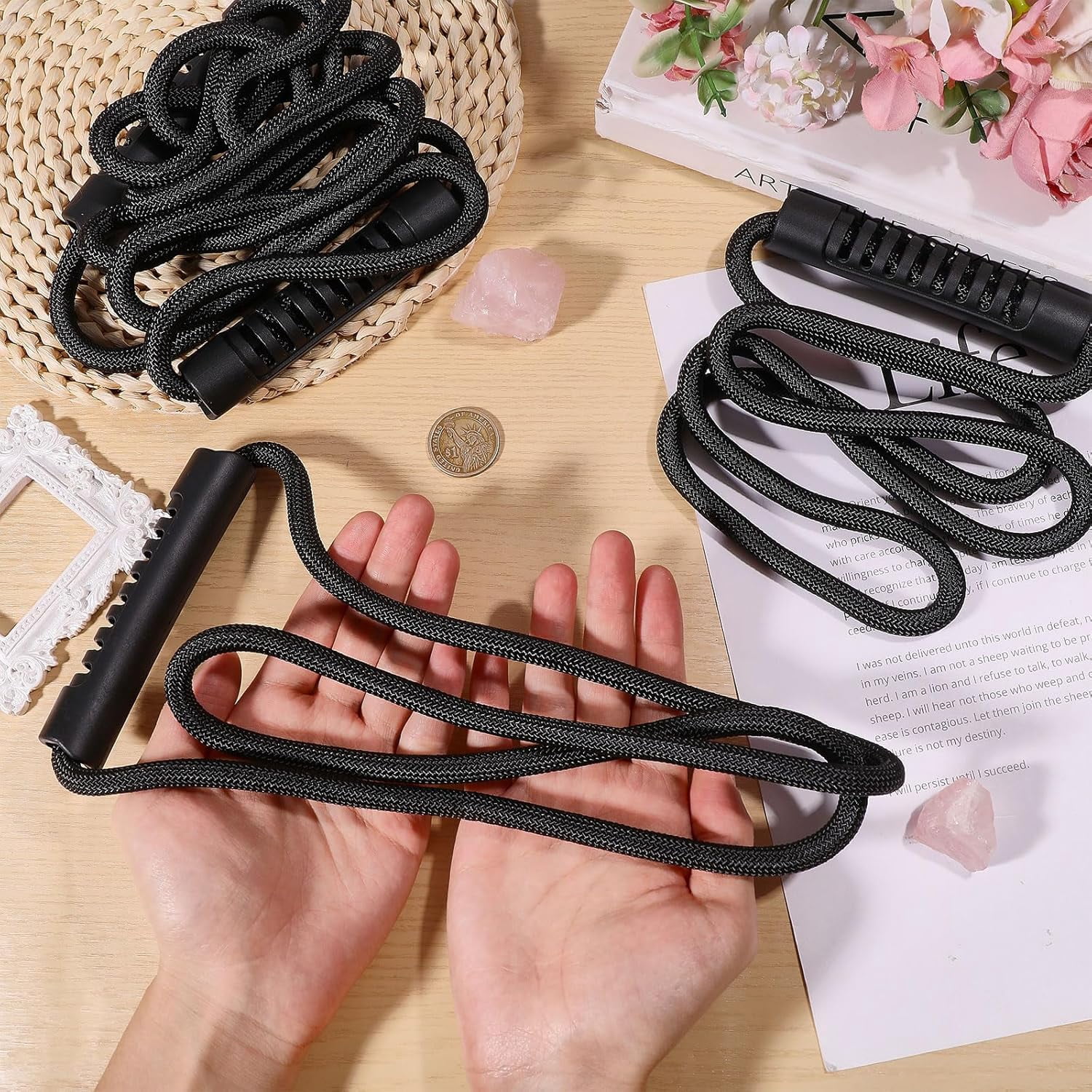 FEFEFW-6 Pack Loop-It Storage Straps 47 Inch Extension Cord Storage Straps Loop Hanger Organizer for Cable Management, Pool Hoses, Garden Hoses, Roap