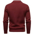 thumbnail image 3 of Betivan Mens Knit Polo Sweater Long Sleeve Textured Casual Collared V Neck Sweater Ribbed Lightweight Knitted Polos, 3 of 4