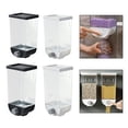 thumbnail image 6 of KERISTY Bulk Cereals Jar Food Storage Container Oatmeal Dispenser Organizer Wall Mounted 1.5L white, 6 of 6