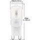 thumbnail image 5 of 10pcs G9 Led Light Bulbs G9 Base 1.5 Watts Cool White 220v Dimmable Frosted Lens Light Lamps For Indoor Chandelier Ceiling, 5 of 5
