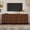 Walnut, variant on DRNANLIT Curved Edge TV Stand with Large Cabinets, Media Console for TVs up to 70", Push-to-Open, Natural