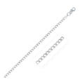 thumbnail image 1 of ARAIYA JEWELRY 925 Sterling Silver 3.05 mm Rhodium Plated Curb Chain 24'' for Women or Men, 1 of 5