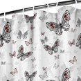 thumbnail image 3 of Black White Butterfly Pattern Shower Curtain 36"x72" ,Bathroom Decorative Shower Curtains Set with 12 Hooks,Modern Waterproof Washable Shower Curtain, 3 of 6