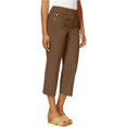 thumbnail image 2 of Estilo y co. Pantalones cortos casuales con ojales para mujer, marrón, 10 Style&co. recortado, 2 of 2