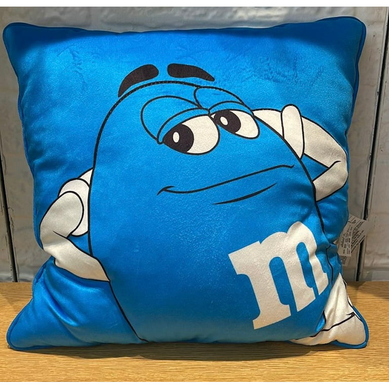 M&M's World Blue Character I Woke Up Like This Pillow Plush New