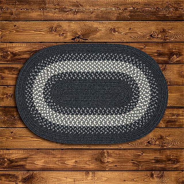 Colonial Mills Rug NG49R084X108 7 x 9 ft. North Ridge Braided Rug Charcoal