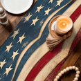 thumbnail image 5 of Retro American Flag Print Red Blue Table Runner 90 Inches Long,Kitchen Dining Tablerunners Patriotic Star and Stripe Linen Table Runners Dresser Scarves for Home Dinner Wedding Holiday Party Decor, 5 of 9