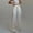 White, variant on Women's Casual Pants High Waisted Side Pocket Straight Leg Work Pants Women'S Fashionable High Waist Zipper Casual Pants Suit Pants,White Women's Casual Pants M