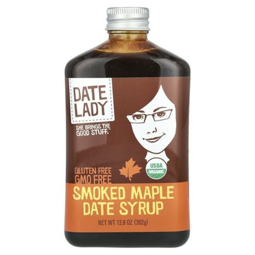 Date Lady Smoked Maple Date Syrup, 12.8 oz (362 g)