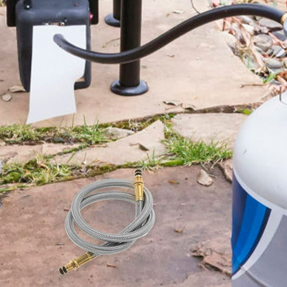 WHAMVOX Gas Cable Flexible For Gas Range, Stainless Steel Gas Hose For Rv Propane Tank, Gas Stove Connector Propane Hose Adapter For Camping Stove 62cm