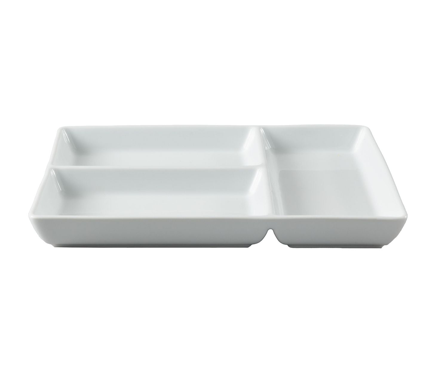 Better Homes & Gardens White Porcelain Rectangular Divided Tray, 9 x 10, Serveware