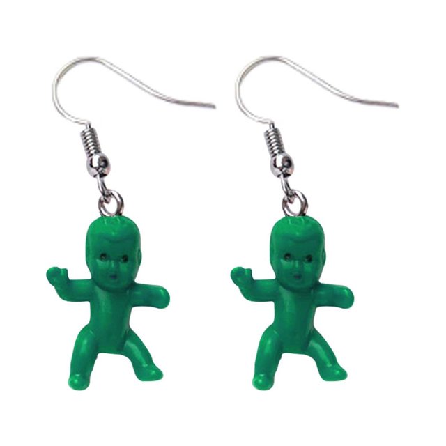 Pendientes Muñeca Multicolor Cute Doll Earrings Popular Funny Fashion Earclips