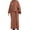 Coffee, variant on Njagoc3 Womens Solid Color Full - Length Abaya Dress, Long Sleeve, Modest Style, Year - Round Casual & Religious Wear, Loose Fit