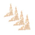 thumbnail image 3 of Apliques Decorativos De Madera, Flor De Madera Sin Pintar, Apliques De Muebles De Madera, Adorno De Gabinete De Bricolaje Para Adorno De Muebles Mgaxyff Carved Wood Applique, 3 of 8