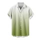 thumbnail image 5 of Blusa y camisa de manga corta con cuello vuelto para hombre, blusa informal de moda con cuello vuelto, estampado degradado, camisa de manga corta con botones, blusa de poliéster para hombre, 5 of 6