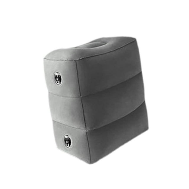 Almohada inflable para reposapiés de viaje, portátil, cómoda, ajustable, de 3 capas de altura, para trenes, vagones, oficina y hogar.