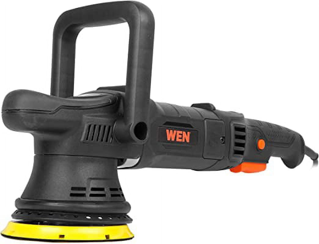 WEN Dual Action Polisher, 5-Inch Professional Grade, 8.3-Amp with Paddle Switch, 15mm Throw and LED Display