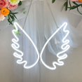 thumbnail image 2 of Luz nocturna LED de neón con alas de ángel, alimentada por USB, para marquesina decorativa, ideal para bares, pubs, tiendas, clubes, garajes y fiestas en casa (36,5 x 33,2 cm), 2 of 5