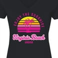 thumbnail image 4 of Inktastic Summer Enjoy the Sunshine Virginia Beach Virginia in Pink Women's V-Neck T-Shirt, 4 of 5