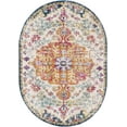 thumbnail image 3 of Mark&Day Area Rugs, 4x6 Olivia Traditional Saffron/Navy Oval Area Rug, Blue Off-White Orange Carpet for Living Room, Bedroom or Kitchen (4' x 6' Oval), 3 of 10
