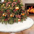 thumbnail image 3 of Manta redonda de fieltro para árbol, falda de árbol blanca, falda de árbol de Navidad de piel sintética, adorno temático navideño de Blancanieves, 120cm, 3 of 5