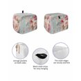 thumbnail image 2 of Fsddascl Pink Floral Small Toaster Cover 2 Slice, Kitchen Appliance Covers, Pastoral Flower Garden Vintage Wooden Grain Toaster Oven Cover with Loop, Bread Machine Cover Polyester Dust Cover, 2 of 5