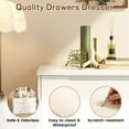thumbnail image 3 of 6 Drawer Dresser, Wood Chest of Drawers for Bedroom, White Modern Storage Cabinet Dresser Organizer Unit for Living Room, Closet, 3 of 11