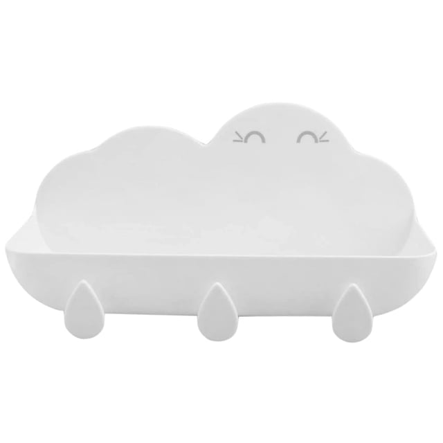 Estante de nube, estante de ducha con forma de nube, estante de almacenamiento para baño, estantes colgantes, barra, jabonera, jabonera montada en la pared