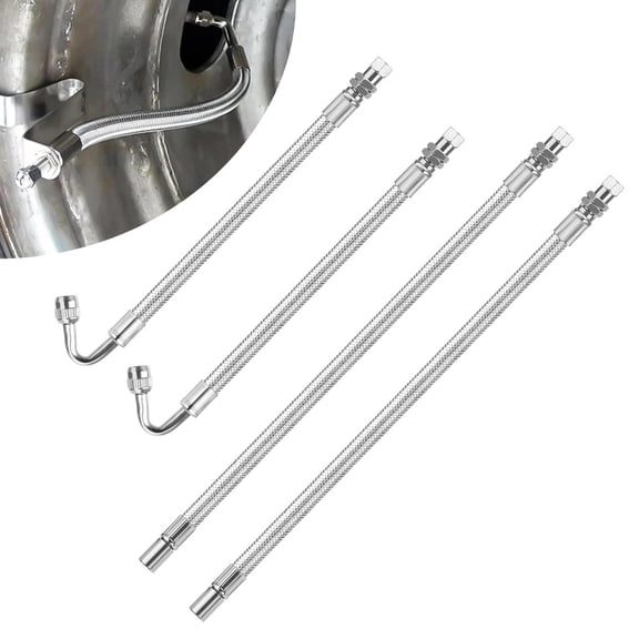 4PCS Wheel Valve Stem Extension Dually Tire Kit Air Inflation Adaptor for Trucks
