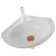 thumbnail image 2 of Lavabo triangular de pared con grifo, de plástico, para esquina, color blanco, para uso doméstico y en balcones., 2 of 8
