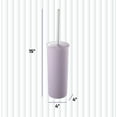 thumbnail image 2 of Superio Plastic Toilet Bowl Cleaning Brush and Holder Set (Pack of 2)- 15"H x 6"W x 5"D, Bathroom Scrubbing Brush, Lilac, 2 of 6