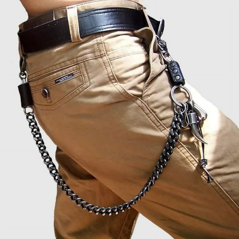 Wallet Chain Biker Hip Hop Punk Bullet Skull Pant Chain Heavy Waist Chain Suitable for Belt Loop Purse and Wallet Walmart